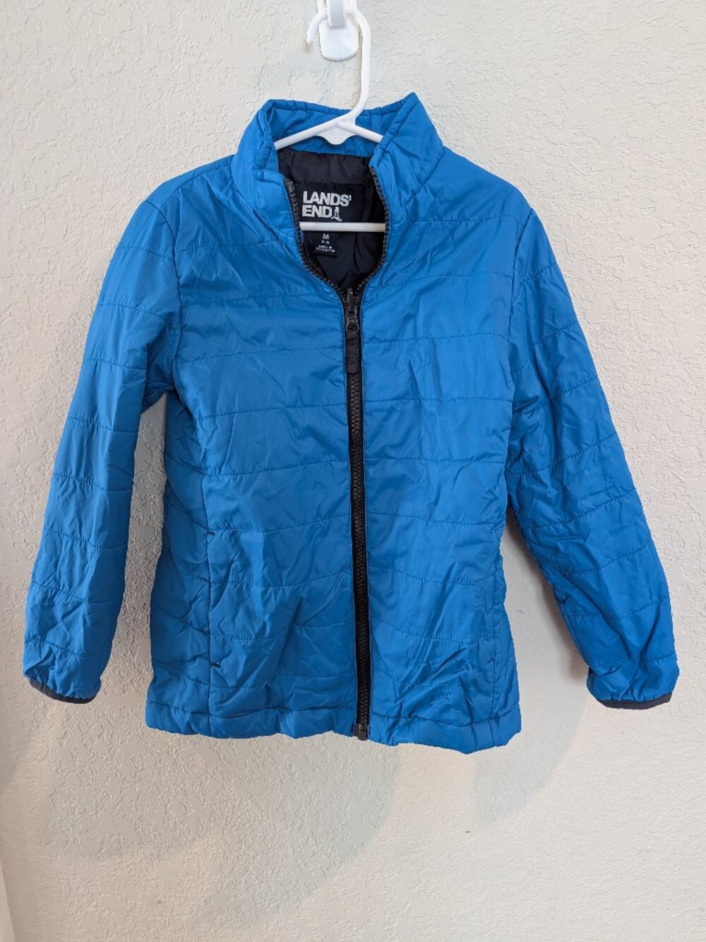 Lands’ End Blue Quilted Jacket - Boys Medium